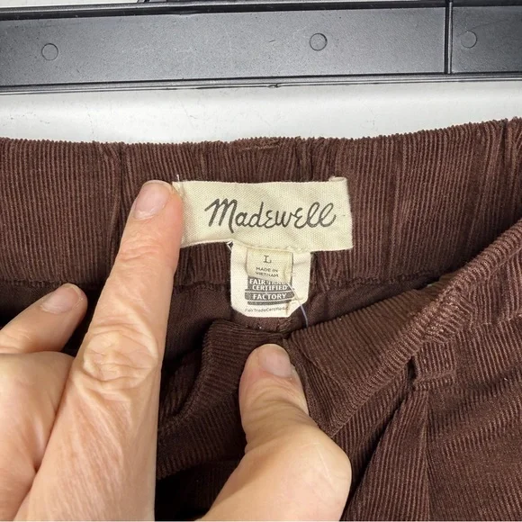 Madewell Corduroy Pull-On Mid-Rise Jogger Pants L - Picture 4 of 7